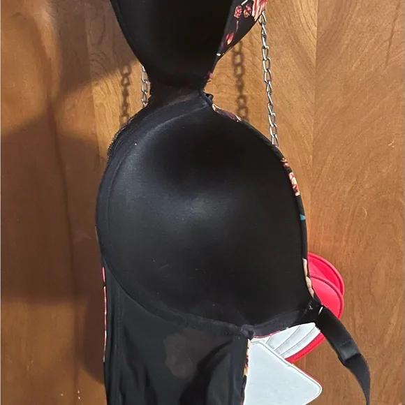 Torrid Curve Women’s Bra Size 40D Black Floral Push Up Bra - Picture 2 of 3